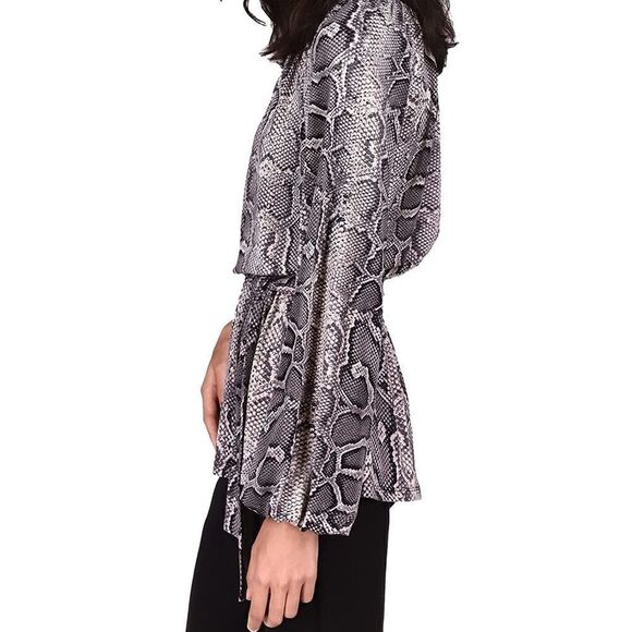 Michael Michael Kors Plus Size 1X & 2X One Shoulder Belted Python Tunic NWT - Picture 5 of 16